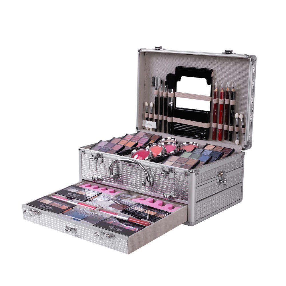 Professionals Full Eye Lips Makeup And Tools Set Vanity Table Set Cosmetics All In One Makeup Kit Box With Mirror For Salon