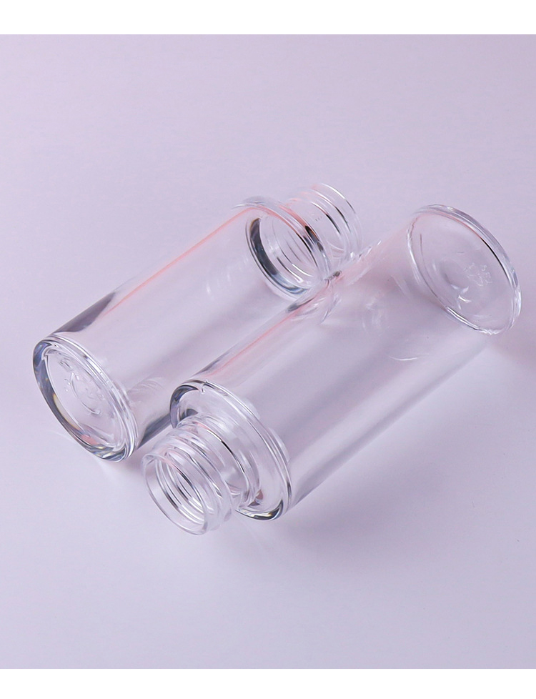 Empty 15ml 30ml 50ml 60ml Transparent Flat Shoulder PET Plastic Bottles Essence Skin Care Serum Dropper Bottles