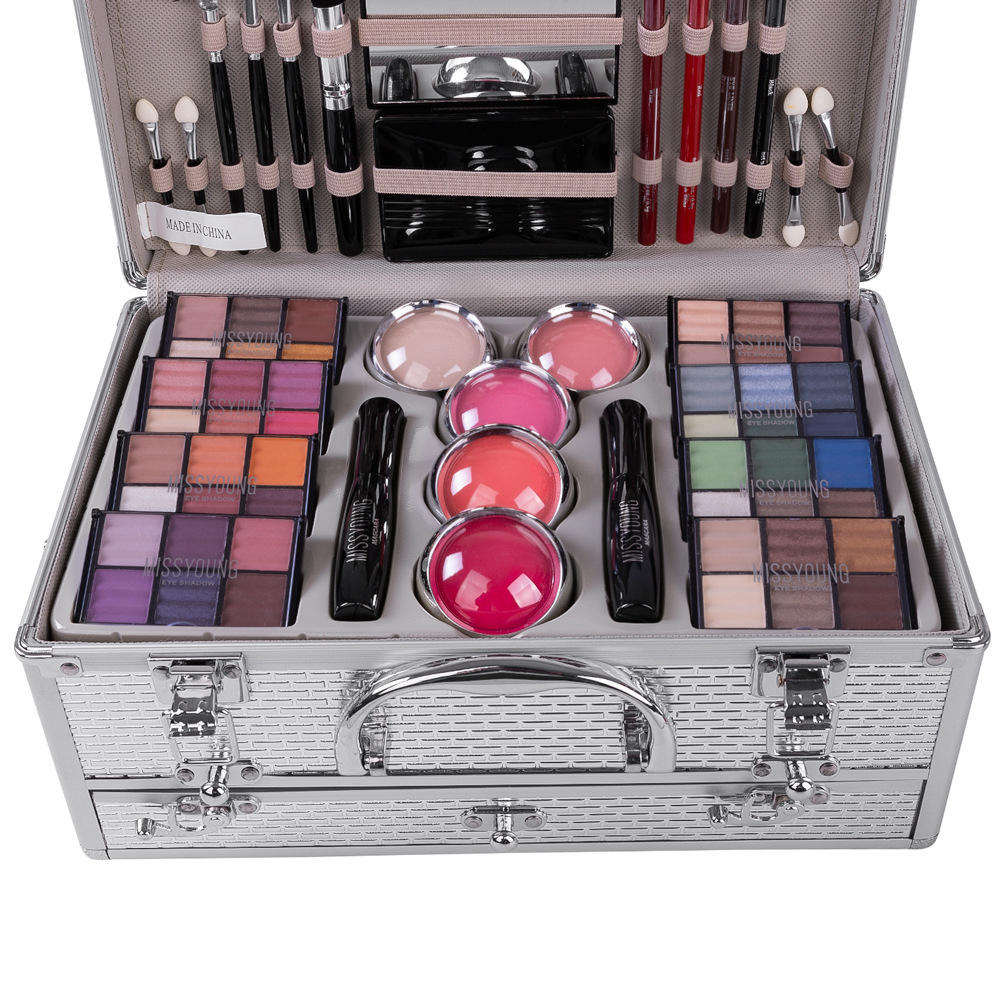 Professionals Full Eye Lips Makeup And Tools Set Vanity Table Set Cosmetics All In One Makeup Kit Box With Mirror For Salon