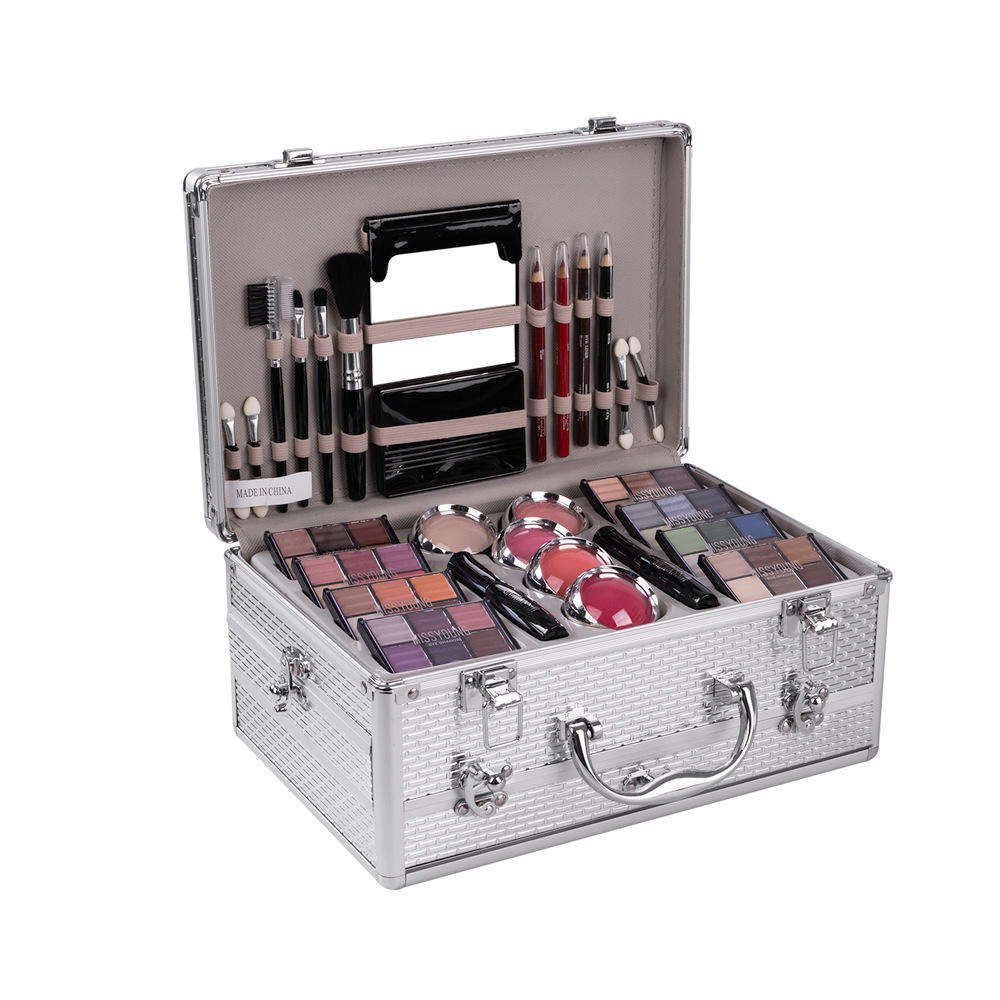 Professionals Full Eye Lips Makeup And Tools Set Vanity Table Set Cosmetics All In One Makeup Kit Box With Mirror For Salon