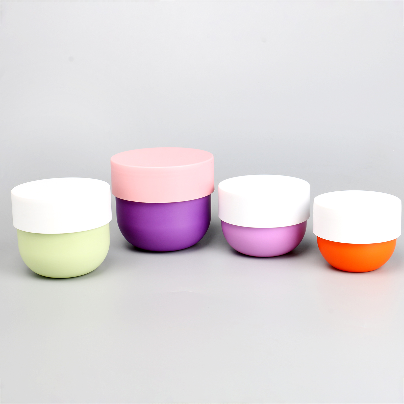 Empty 150ml 200ml 300ml 500ml PP Plastic Frosted Cosmetic Cream Jar Hair Mask Bowl Shaped Jar With Lid