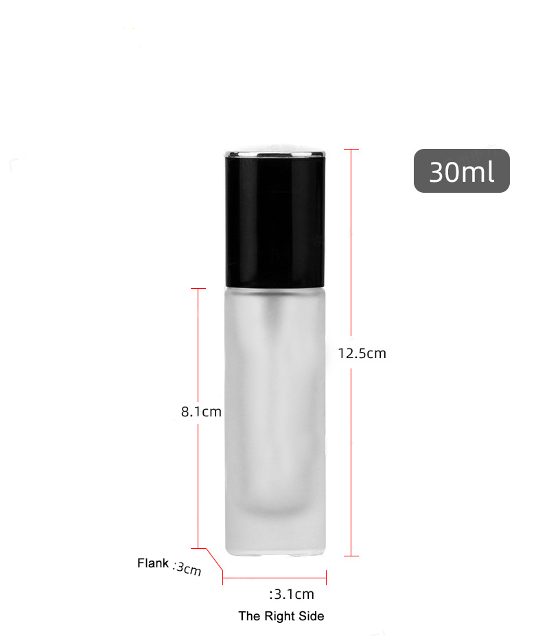 Luxury Cosmetics Packaging Square 30ml Black Golden Lotion Liquid Foundation Container Glass Bottle With Pump