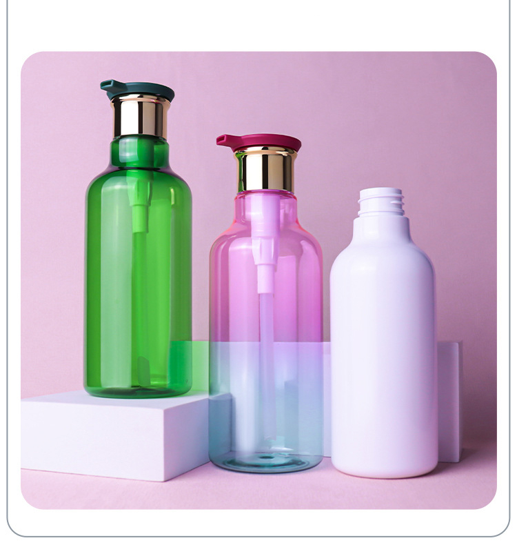 500ml Customizable Multi Spray Color Body Wash Plastic Foam Pump Bottle Cosmetic Packaging Lotion Shampoo Bottle