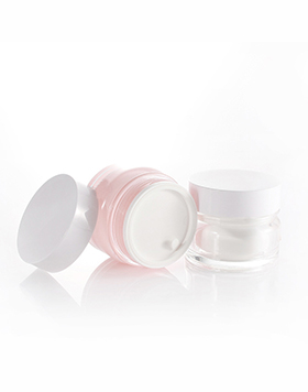 Face Cream Container Cosmetic Packaging 50g Transparent Pink Round Acrylic Jar Skin Care Cream Jar