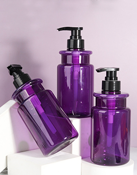 Luxury 500ml High Quality PET Hand Wash Lotion Shower Gel Soap Dispenser Pump Bottle Purple Hair Shampoo And Conditioner Bottle