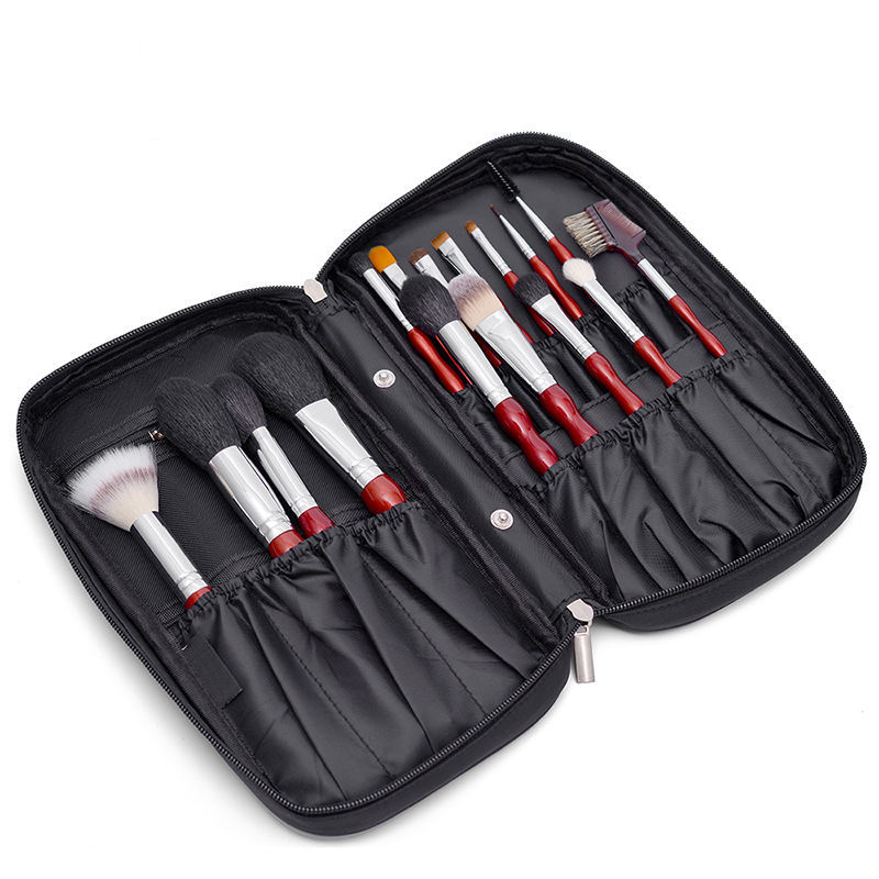 High Quality Wool Makeup Brush Set 16 Pcs Soft Professional Make Up Brushes Private Label Red Handle Makeup Brush