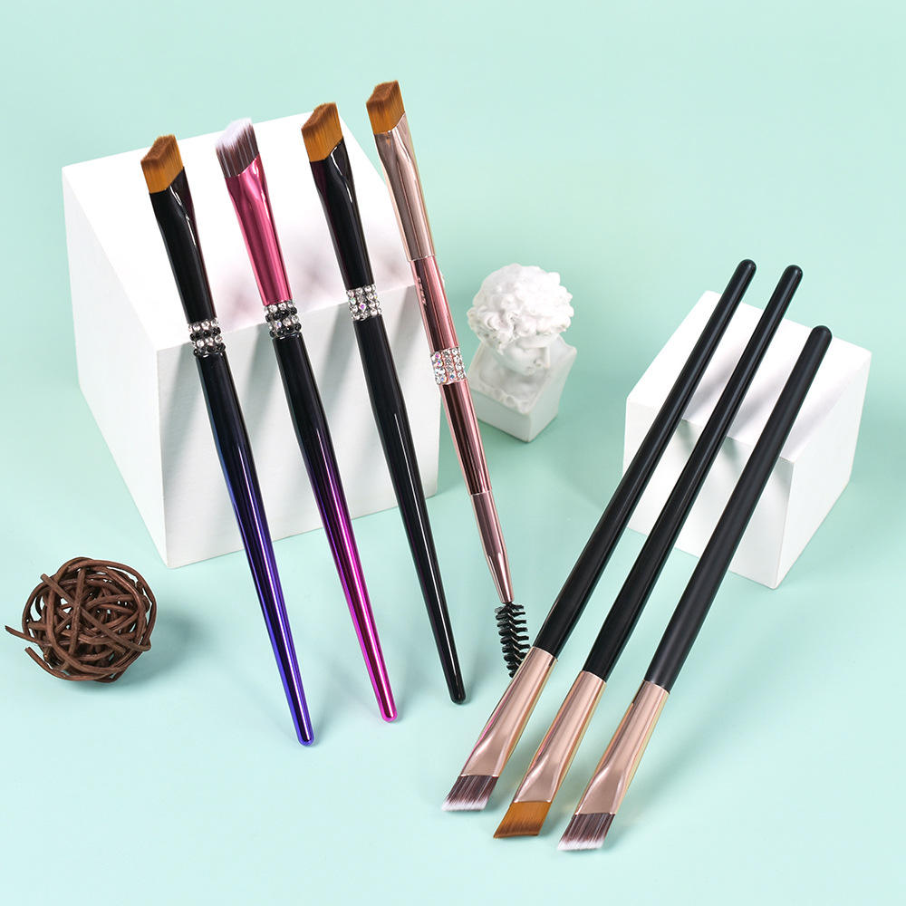 Single Squared Makeup Eye Brow Brush Flat Top Angled Slope Slanted Red Special Makeup Square Concealer Eyebrow Brush FOB Reference Price:Get latest price