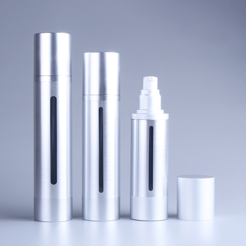 10ml 15ml 20ml 30ml 50ml 80ml 100ml 120ml Airless Pump Bottle Oxide Aluminum Airless Vacuum Pump Bottle For Cosmetic Packaging