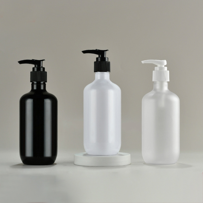 Matte White Black Empty Cosmetic Pump Pet Plastic Bottle Customized 200ml 300ml 500ml Shampoo Lotion Bottle