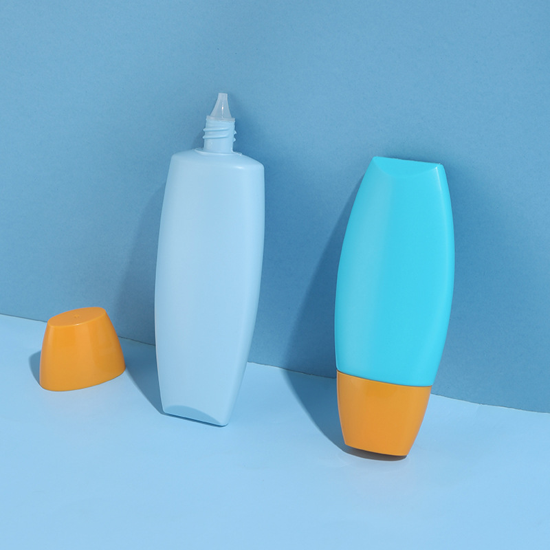 40ml 70ml Portable Plastic BB Cream Lotion Bottle Empty Foundation Blue Color Sunscreen Hand Cream Squeeze Bottle