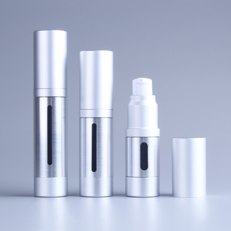 10ml 15ml 20ml 30ml 50ml 80ml 100ml 120ml Airless Pump Bottle Oxide Aluminum Airless Vacuum Pump Bottle For Cosmetic Packaging