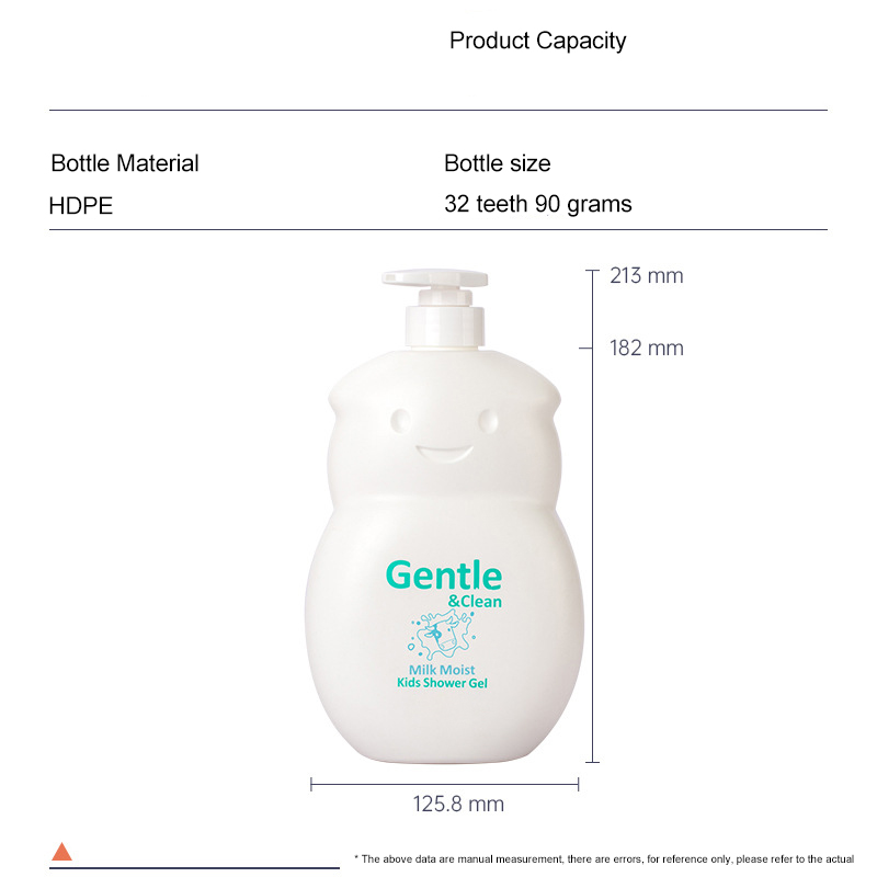 1000ml Kids HDPE Plastic Shampoo Bottle Cosmetic Packaging Empty Baby Shower Gel Bottle Body Lotion Hair Conditioner Bottles