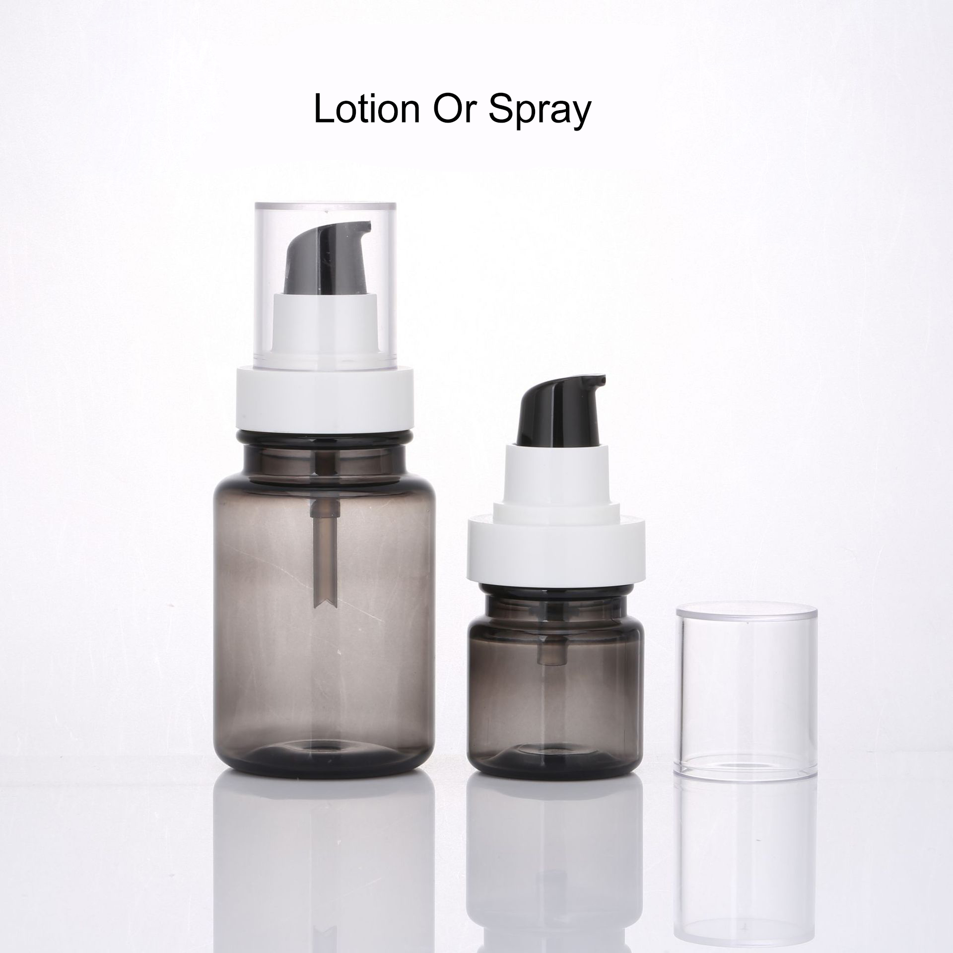 Grey Sprayer Lotion Plastic Bottle 40ml/60ml/100ml/120ml Cosmetic Packaging Container Matte Fine Mist Spray Bottle