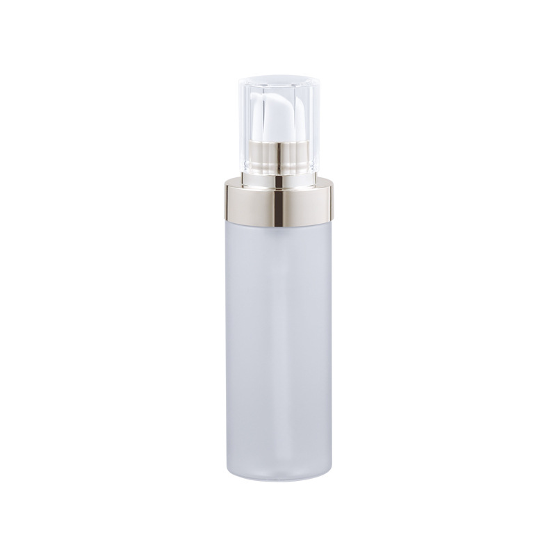 Cosmetic Package PET 100ml 120ml 150m Frosted Plastic Lotion Pump Spray Bottle With Gold Sprayer Head For Skincare