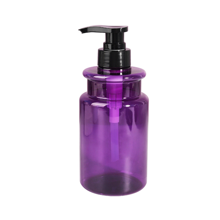 Luxury 500ml High Quality PET Hand Wash Lotion Shower Gel Soap Dispenser Pump Bottle Purple Hair Shampoo And Conditioner Bottle