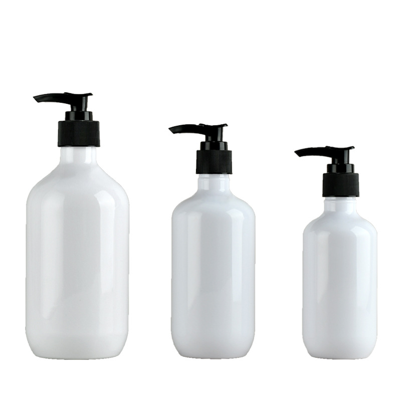 Matte White Black Empty Cosmetic Pump Pet Plastic Bottle Customized 200ml 300ml 500ml Shampoo Lotion Bottle