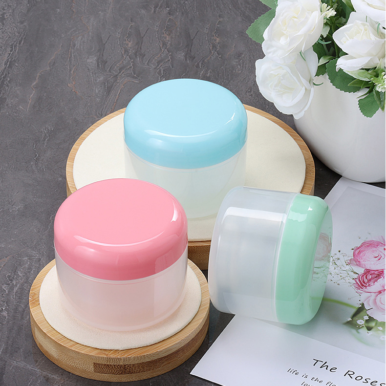 Cosmetic Skin Care Packaging White Clear Pink Face Cream Jar 100ml PP Transparent Plastic Jar With Lid