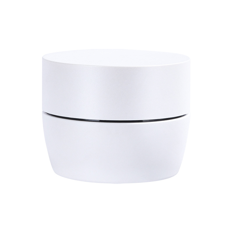 Cosmetic MS Plastic Facial Cream Container Jar 30g 50g White Empty Round Cosmetic Plastic Cream Jar With Lid