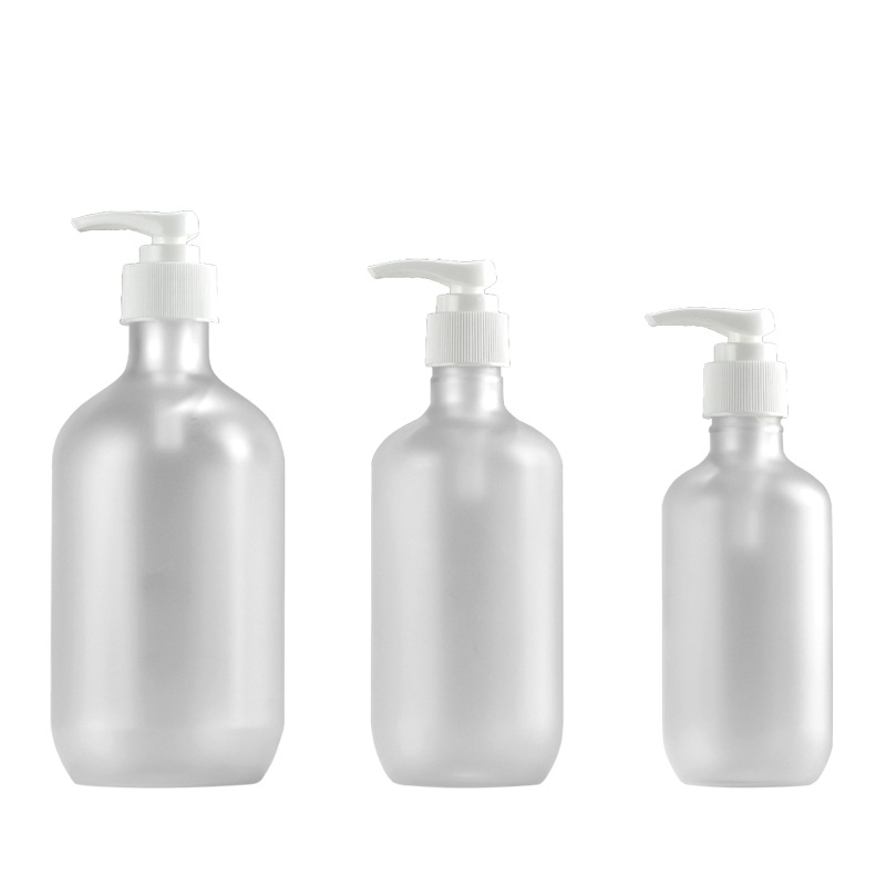 Matte White Black Empty Cosmetic Pump Pet Plastic Bottle Customized 200ml 300ml 500ml Shampoo Lotion Bottle