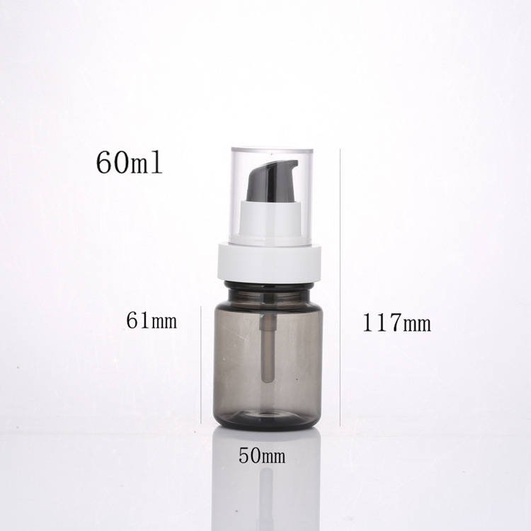 Grey Sprayer Lotion Plastic Bottle 40ml/60ml/100ml/120ml Cosmetic Packaging Container Matte Fine Mist Spray Bottle