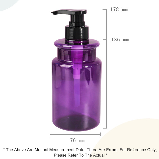 Luxury 500ml High Quality PET Hand Wash Lotion Shower Gel Soap Dispenser Pump Bottle Purple Hair Shampoo And Conditioner Bottle