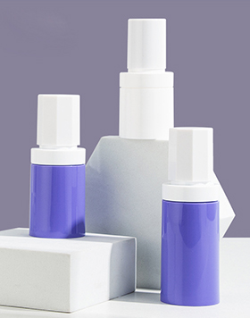 Empty Refillable 15ml 30ml 50ml Airless Pump Bottle Unique Purple White Color PP Plastic Serum Airless Pump Bottle