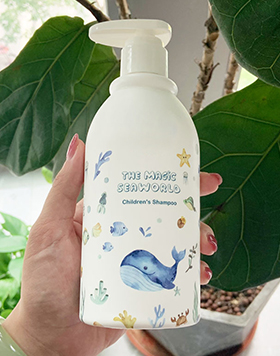 Eco Friendly HDPE Plastic Round Lotion Bottle Large Capacity 500ml Custom Children Shower Gel Shampoo Bottle