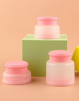 Pink 10g 30g 50g Double Layer PP Plastic Cosmetics Jar Empty Refillable Face Cream Jar For Skincare Body Butter