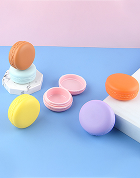 Mini Empty Colorful Lip Balm Container 5g 10g Plastic PP Macaron Shaped Eye Cream Face Cream Jar