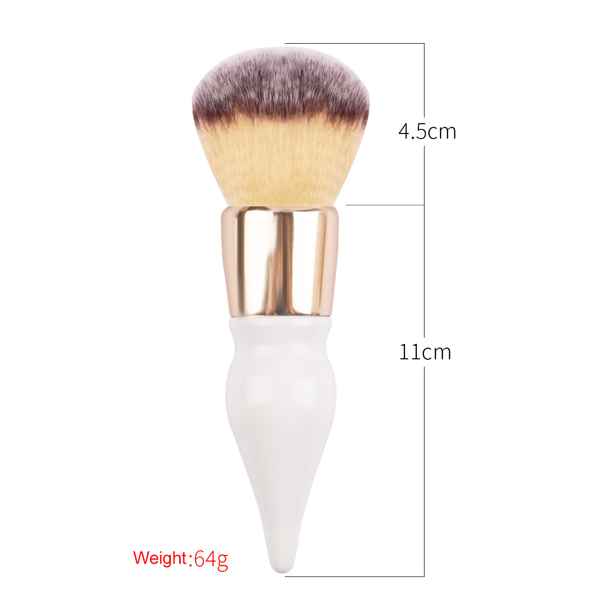 Pro Cosmetics Tools Kabuki Brush Soft White Short Handle Blush Brush Fluffy Face Foundation Makeup Powder Brushes