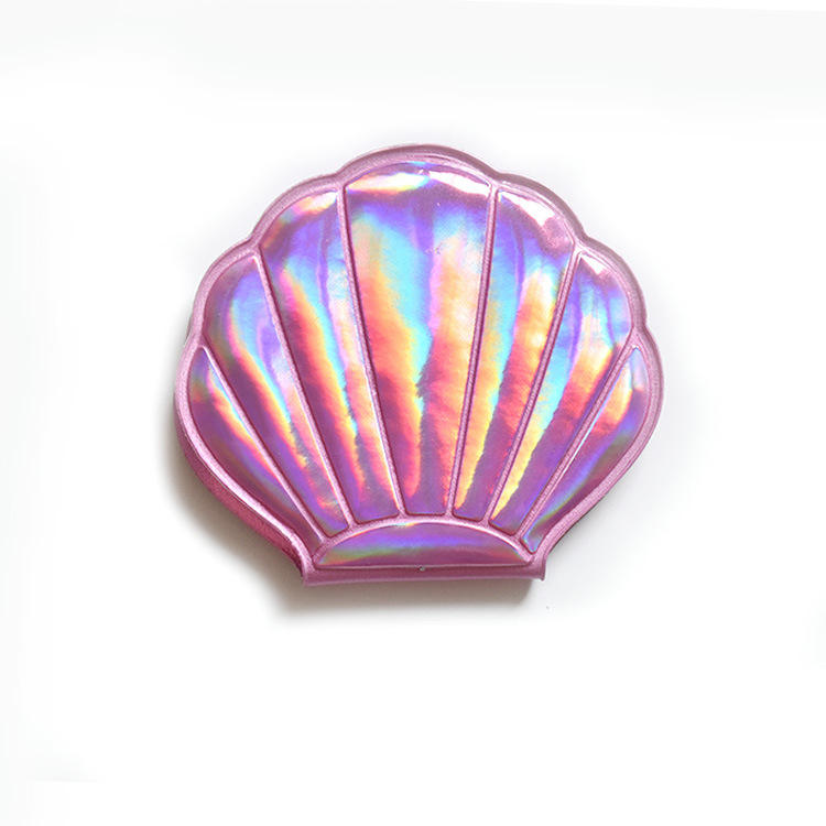 Lyder Seashell Private Label Custom Logo Vanity Handheld Mini Small Pocket Compact Makeup Mirror For Purses And Travel