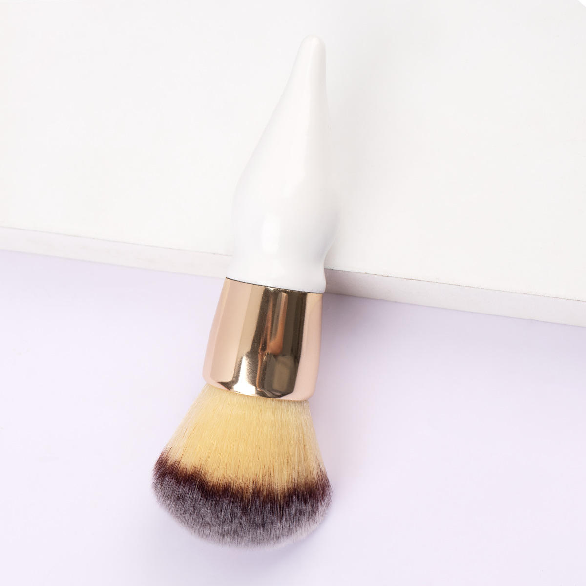 Pro Cosmetics Tools Kabuki Brush Soft White Short Handle Blush Brush Fluffy Face Foundation Makeup Powder Brushes