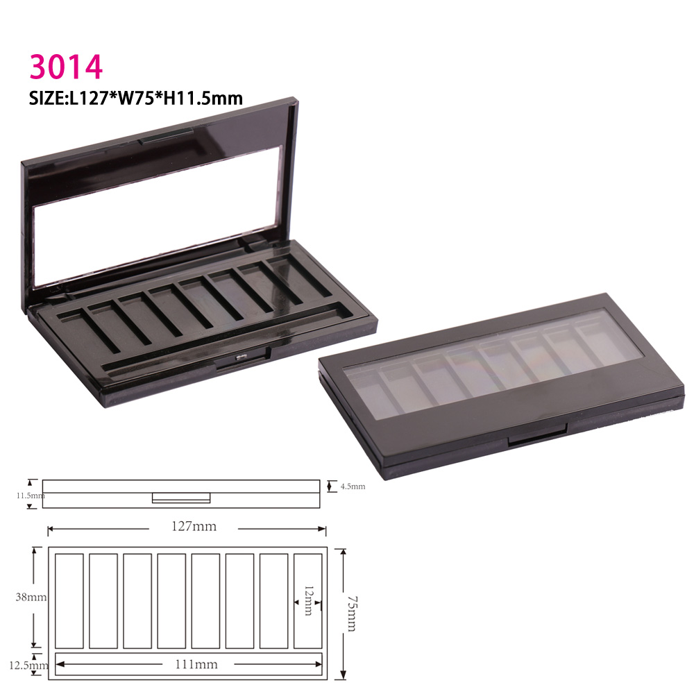 rectangle empty plastic eyeshadow palette eyeshadow container for makeup