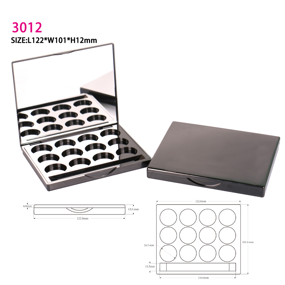 Hot sales custom palette eyeshadow empty square eye shadow case makeup eyeshadow container