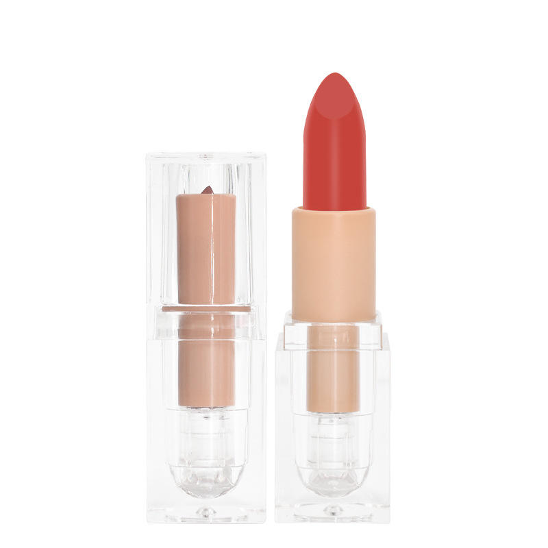 Private Label Ice Square Shape Transparent Crystal Tube Custom Matte Pigment Lipstick