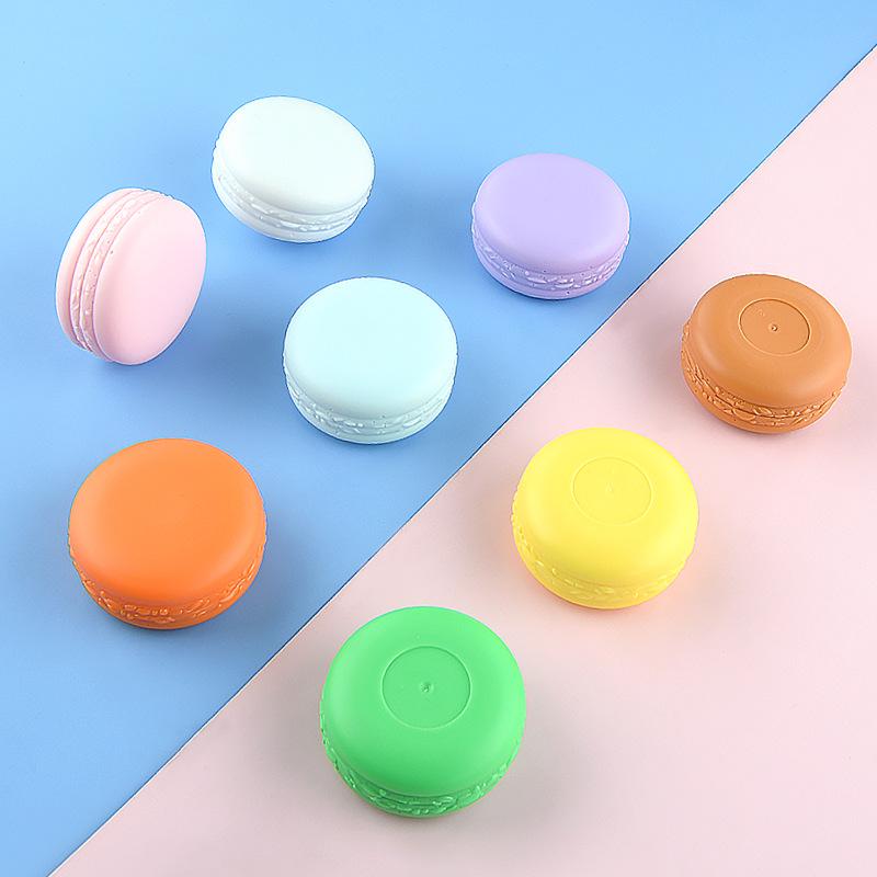 Mini Empty Colorful Lip Balm Container 5g 10g Plastic PP Macaron Shaped Eye Cream Face Cream Jar