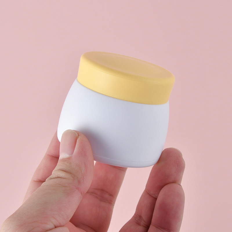 Empty 15g 30g 50g White PP Plastic Double Layer Cream Jar Custom Baby Face Eye Cream Jar With Pink Green Lid