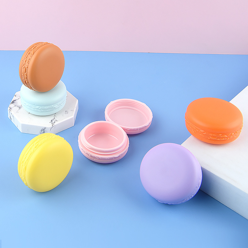 Mini Empty Colorful Lip Balm Container 5g 10g Plastic PP Macaron Shaped Eye Cream Face Cream Jar