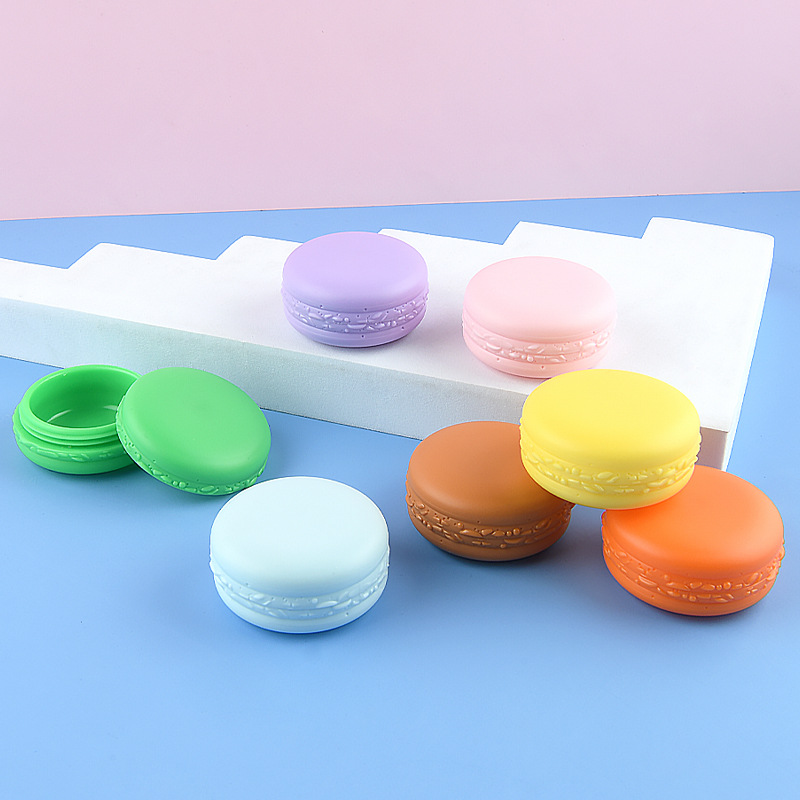 Mini Empty Colorful Lip Balm Container 5g 10g Plastic PP Macaron Shaped Eye Cream Face Cream Jar