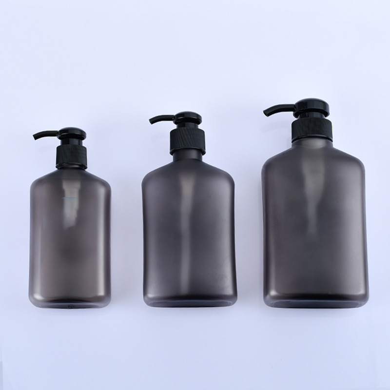 PET 250ml 350ml 500ml Flat Custom Cosmetic Lotion Pump Bottles Shower Gel Men’s Body Wash Shampoo Bottle