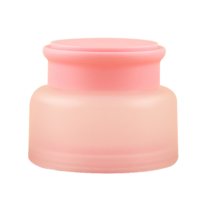 Pink 10g 30g 50g Double Layer PP Plastic Cosmetics Jar Empty Refillable Face Cream Jar For Skincare Body Butter