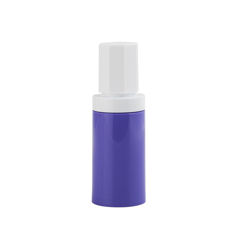 Empty Refillable 15ml 30ml 50ml Airless Pump Bottle Unique Purple White Color PP Plastic Serum Airless Pump Bottle