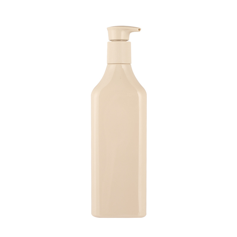 Long Neck PET Plastic Bottle Sloping Shoulder 500ml 750ml Empty Shampoo Conditioner Body Wash Dispenser With Pump