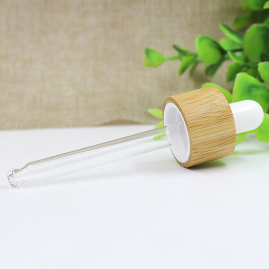 5ml 10ml 15ml 20ml 30ml 50ml Frosted Green Essential Oil Glass Serum Dropper Bottle With Bamboo Dropper Top