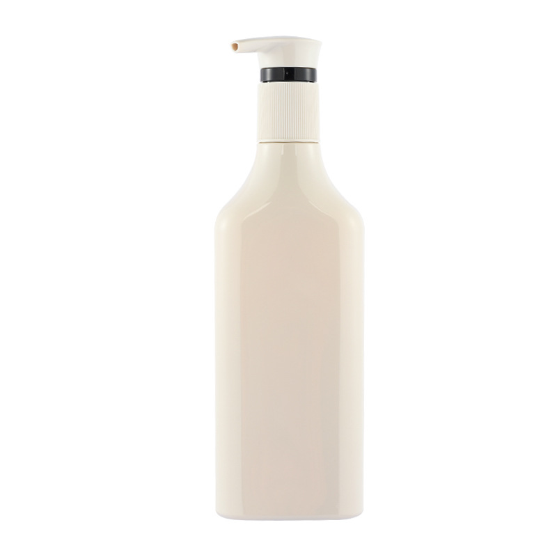 Long Neck PET Plastic Bottle Sloping Shoulder 500ml 750ml Empty Shampoo Conditioner Body Wash Dispenser With Pump