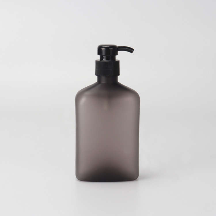 PET 250ml 350ml 500ml Flat Custom Cosmetic Lotion Pump Bottles Shower Gel Men’s Body Wash Shampoo Bottle