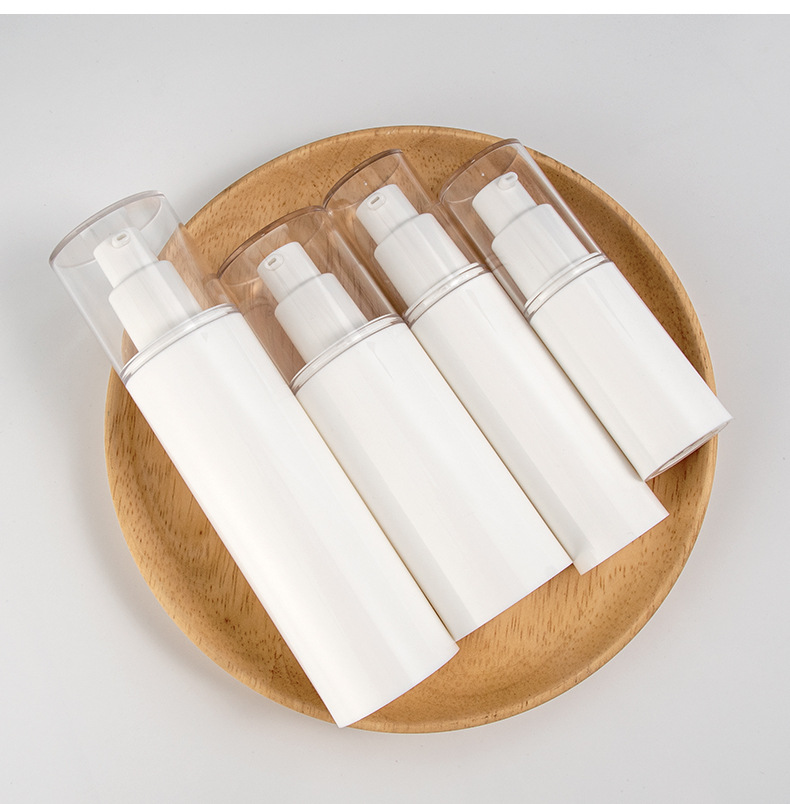 Eco Friendly White Empty PP Plastic Cosmetic Packaging Container 15ml 30ml 50ml 80ml Skin Care Face Cream Airless Serum Bottle