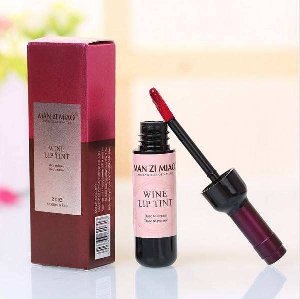 Cute Wine Bottle Matte Lip Tint Liquid Matte Waterproof Water Organic Wine Korean Lip And Cheek Tint Lip Gloss