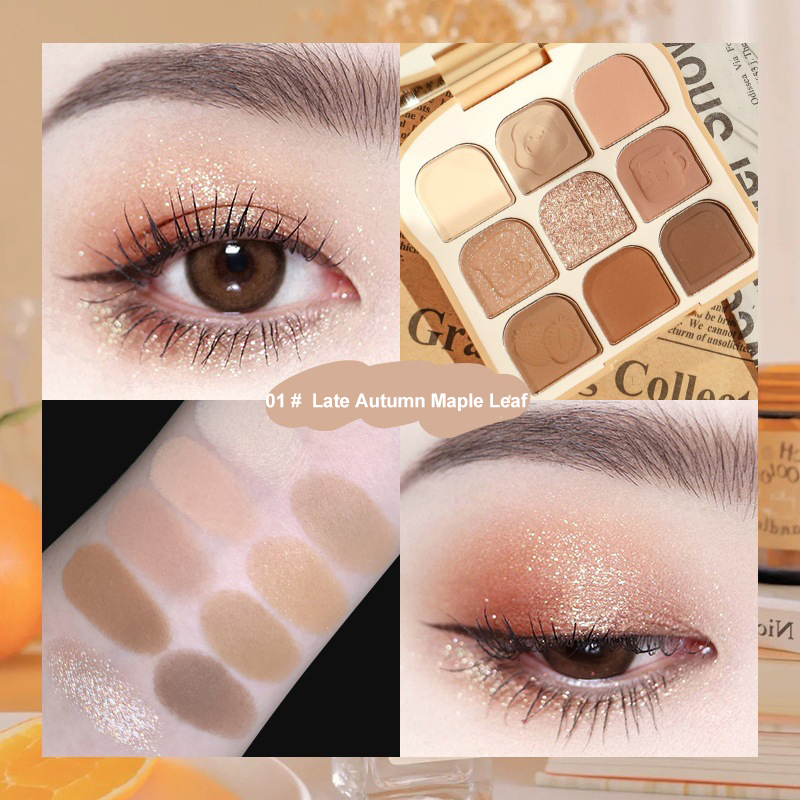 Bread Shaped Nude Eyes Makeup 9 Colors Cute Toast Eye Shadow Private Label High Pigmented Eyeshadow Palette