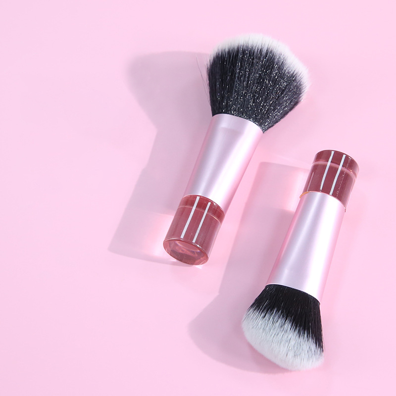 Single Soft Hair Beauty Tool Contour Blusher Pink Mini Cosmetic Brush Set Loose Powder Makeup Brushes With Crystal Handle